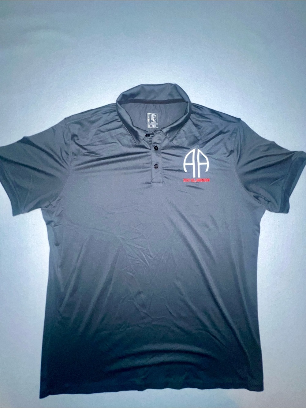 Born Primitive Men's Black Stay All American Performance Golf Polo Shirt Size L